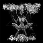 Satanic Warmaster - Mütiilation / Satanic Warmaster / Drowning the Light cover art