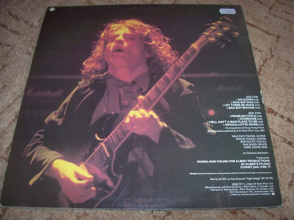 AC/DC - Let There Be Rock Vinyl Photo