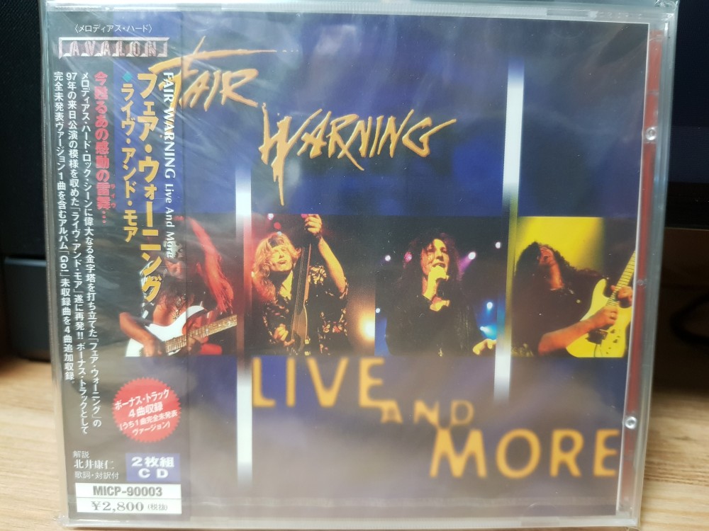 Fair Warning - Live and More CD Photo