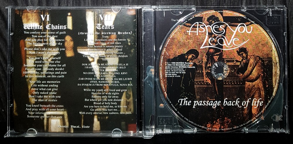 Ashes You Leave - The Passage Back to Life CD Photo