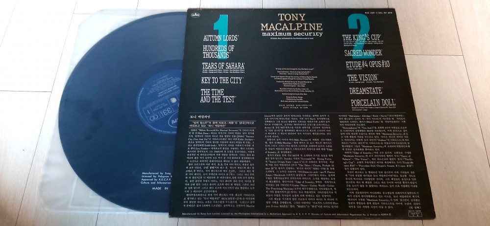 Tony MacAlpine - Maximum Security Vinyl Photo