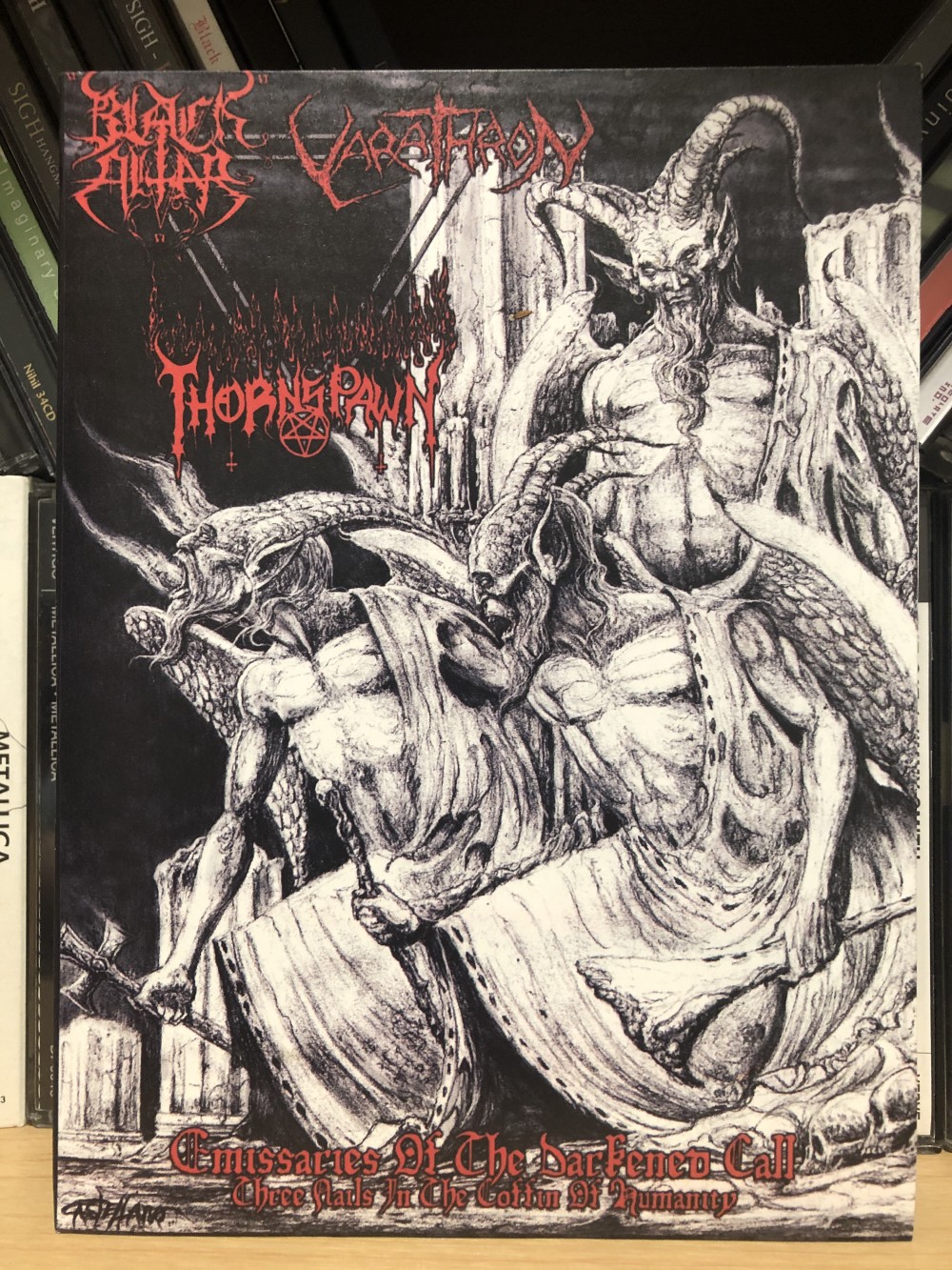 Thornspawn / Varathron / Black Altar - Emissaries of the Darkened Call - Three Nails in the Coffin of Humanity CD Photo