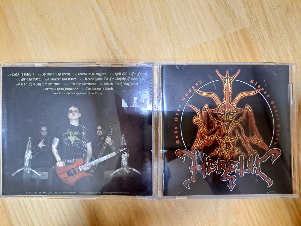 Heretic - Gods Over Humans, Slaves Under Satan CD Photo