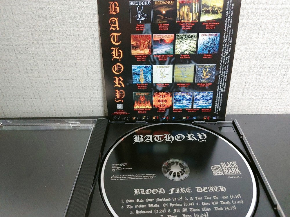 Bathory - Blood Fire Death CD Photo
