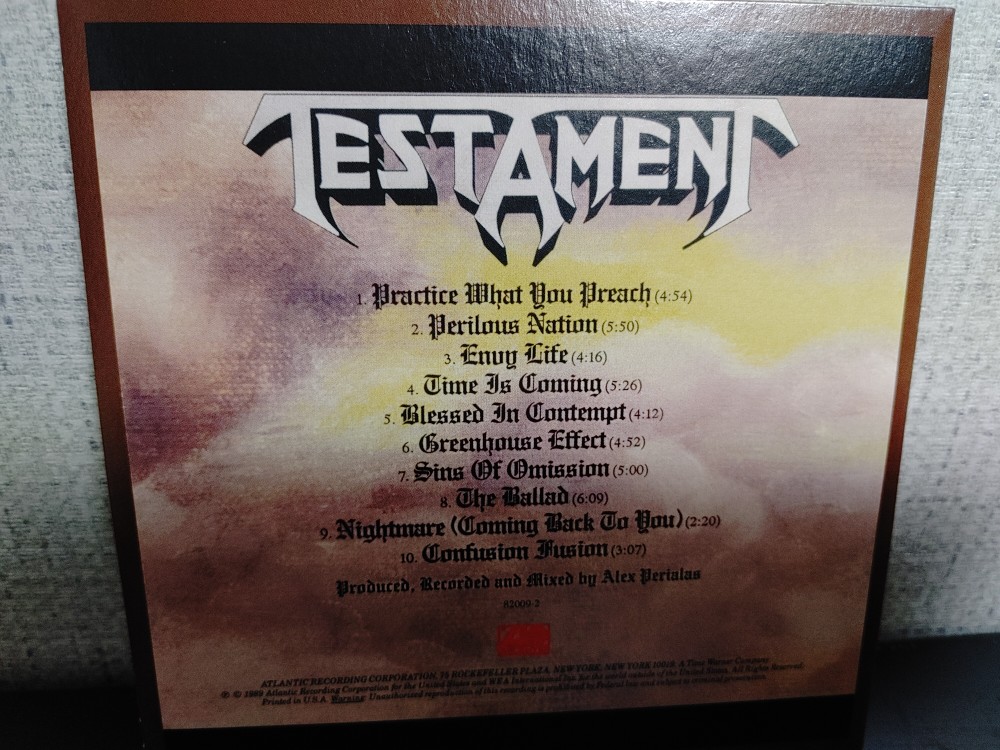 Testament - Practice What You Preach CD Photo