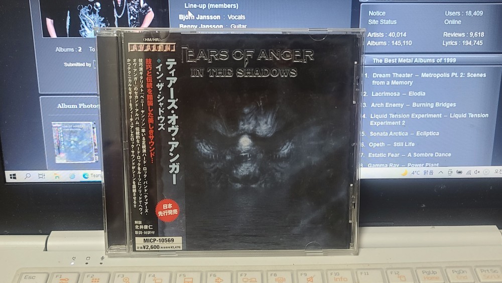 Tears Of Anger - In The Shadows CD Photo