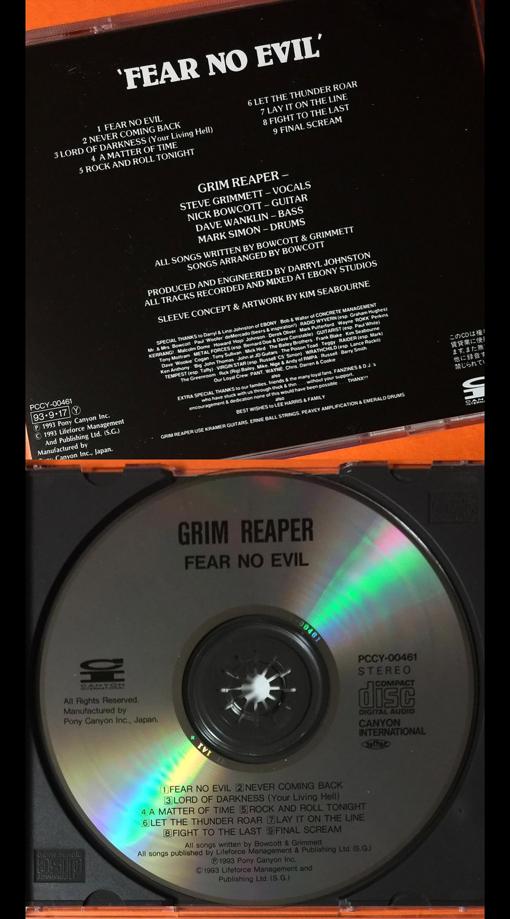 Grim Reaper - Fear No Evil CD Photo