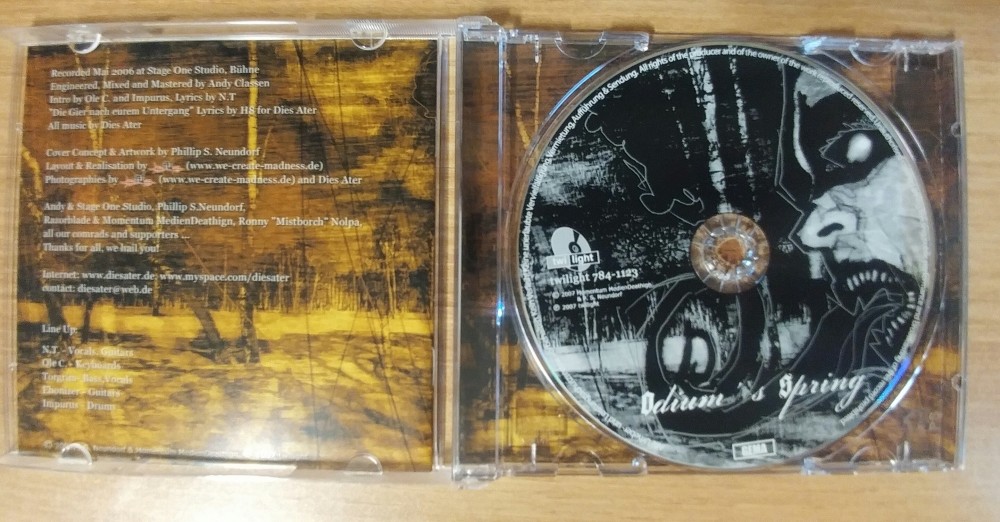 Dies Ater - Odium's Spring CD Photo