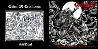 Excruciate 666 / Dawn of Crucifixion - Obscene Perversion in Genocide / Goat Ass