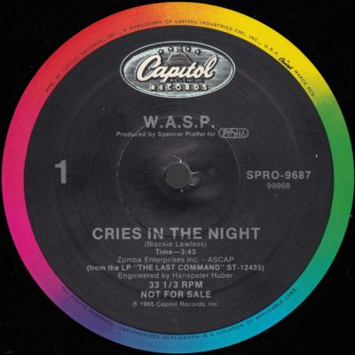 W.A.S.P. - Cries In The Night (Promo)