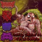 Backyard Cannibalism / Human Menu / Satan's Order for Genocide - Grotesque Implosions of a Fetid Corpse cover art